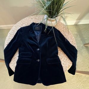 J.Crew Schoolboy blue velvet blazer